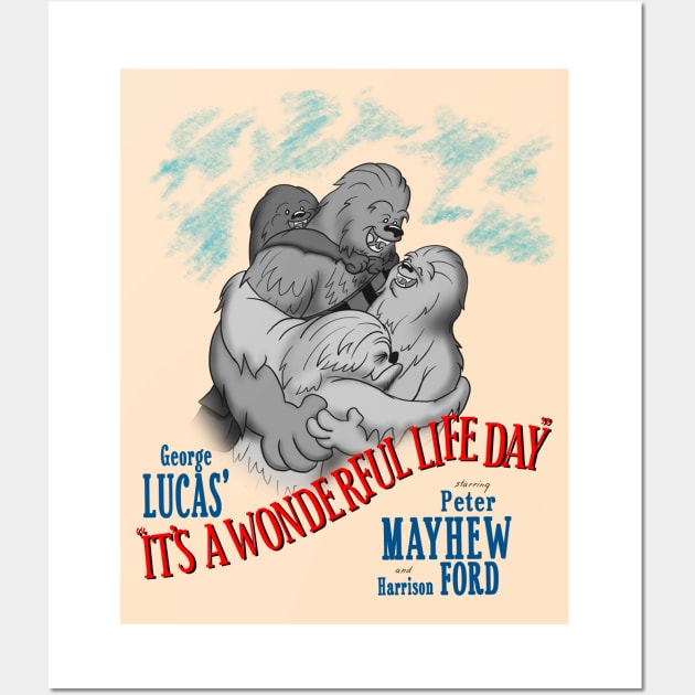 It's a Wonderful Life Day (Black and White) Wall Art by TechnoRetroDads